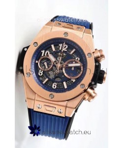 Hublot Big Bang Unico Rose Gold Blue 1:1 Mirror Edition Swiss Replica Watch