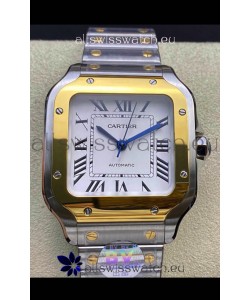 Santos De Cartier 1:1 Mirror Replica - 36MM Yellow Gold Two Tone Watch