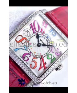 Franck Muller Master of Sqaure Ladies Quartz Replica Watch in Steel Case