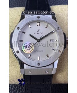 Hublot Classic Fusion 1:1 Mirror Replica Swiss Watch in 904L Steel Casing White Dial 42MM