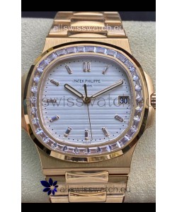 Patek Philippe Nautilus 5711/1R 1 1:1 Mirror Replica Watch in White Dial Rose Gold