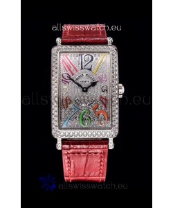 Franck Muller Long Island Color Dreams Ladies Swiss Watch in Pink Strap