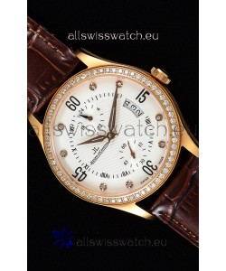 Jaeger LeCoultre Master Control Rose Gold Swiss Replica Watch 