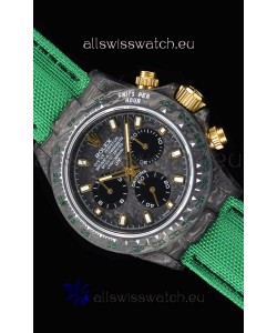 Rolex Daytona DiW Forged Cabon Casing 1:1 Mirror Replica with Green Nylon Strap 