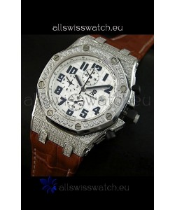 Audemars Piguet Royal Oak Offshore Quartz Watch with Diamonds Bezel