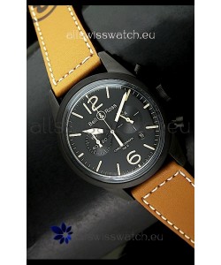 Bell and Ross BR126 Vintage Swiss Quartz Watch in PVD Casing