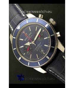 Breiting Superocean 2010 Heritage Swiss Chronograph Watch in Blue