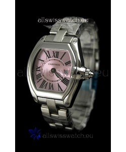 Cartier Roadster Ladies Watch - 1:1 Mirror Replica Watch in Pink Dial