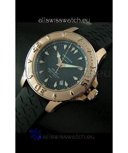 Chopard LUC Pro One Chronometer Swiss Replica Rose Gold Watch in Black Dial