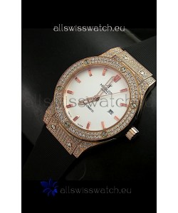 Hublot Big Bang Classic Fusion Swiss Watch in Diamonds Embedded Case
