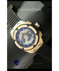 Hublot Big Bang King Power Skeleton Swiss Watch in Rose Gold