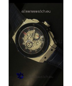 Hublot Big Bang King Steel Skeleton Dial Watch Swiss Quartz 45MM