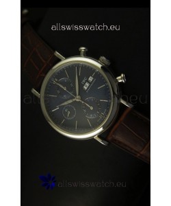 IWC Portofino Chronograph Swiss Watch in Steel Case Grey Dial
