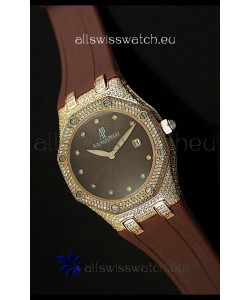 Audemars Piguet Royal Oak LADY Replica Watch in Pink Gold Casing