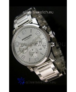 Mont Blanc Timewalker Ceramic Strap Inlays Watch in White - 1:1 Mirror Replica