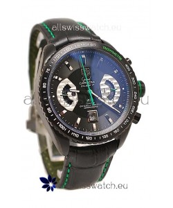 Tag Heuer Grand Carrera Japanese Replica PVD Watch in Black