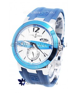 Ulysse Nardin Executive Dual Time Japanese Replica Watch in Persian Blue Bezel