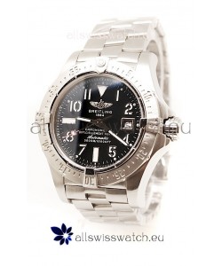Breitling Chronograph Chronometre Swiss Replica Watch in Black Dial