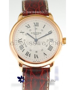 Ronde De Cartier Louis Swiss Replica Pink Gold Watch