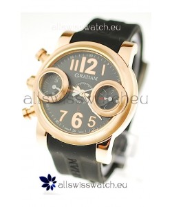 Graham Swordfish Japanese Replica Gold Watch in Golden Markers