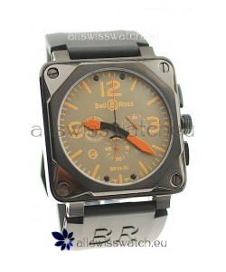 Bell and Ross BR01-94 Edition Japanese PVD Watch in Orange Markers