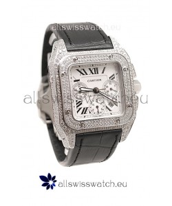 Cartier Santos 100 Swiss Replica Watch with Two Tone Casing 