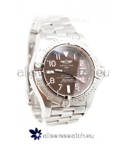 Breitling Chronograph Chronometre Swiss Replica Watch in Brown Dial