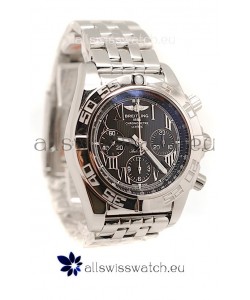 Breitling Chronograph Chronometre Swiss Replica Watch in Black Dial