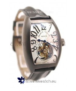 Franck Muller Aeternitas Tourbillon Swiss Replica PVD Watch in White Dial