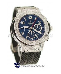 Hublot Big Bang Swiss Watch with Diamonds Embedded Case and Bezel