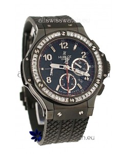 Hublot Big Bang All Black Swiss Watch with Diamonds Bezel