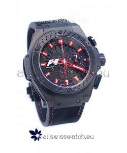 Hublot Big Bang F1 Edition King Power Swiss Replica Black Ceramic Watch