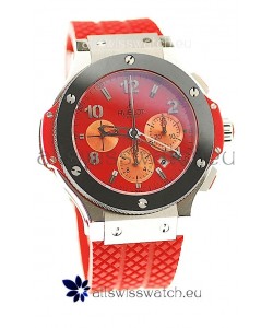 Hublot Big Bang Swiss Watch in Steel Case Ceramic Bezel