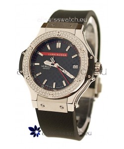 Hublot Big Bang Luna Rossa PVD Diamonds Swiss Quartz Watch