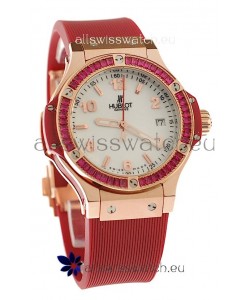 Hublot Gold Big Bang Red Tutti Fruitti Swiss Replica Quartz Watch