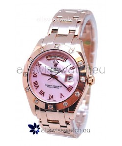 Rolex Day Date Pink Mother of Pearl Swiss Replica Watch