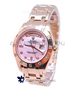 Rolex Day Date Pink Mother of Pearl Swiss Replica Watch