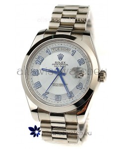 Rolex Day Date Silver Swiss Replica Watch