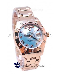 Rolex Day Date Blue Mother of Pearl Swiss Replica Watch