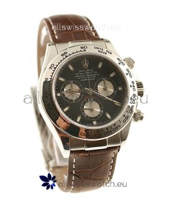 Rolex Daytona Cosmograph 2011 Edition Swiss Watch in Brown Leather Strap
