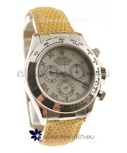 Rolex Daytona Cosmograph Swiss Replica Watch in Yellow Pearl Dial
