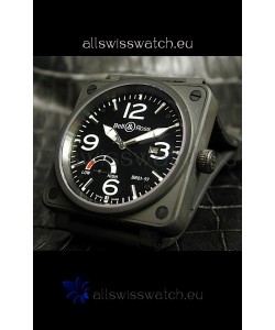 Bell and Ross BR013 97 Power Reserve Swiss Replica Watch in Black dial