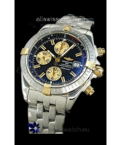 Breitling Windrider Swiss Replica Watch in Black Dial Two Tone Markers