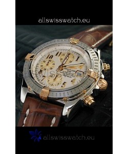 Breitling Windrider Swiss Replica Watch in White Dial Two Tone Markers