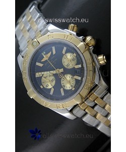 Breitling Chronomat B01 Two Tone Swiss Watch in Black Dial