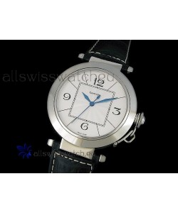 Cartier Pasha de Swiss Replica Automatic Watch in White Dial