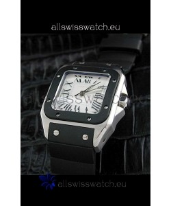 Cartier Santos Swiss Replica Watch in White Dial