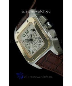 Cartier Santos Swiss Replica Watch in White Dial