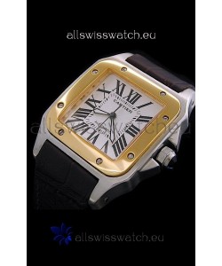Cartier Santos 100 Swiss Replica Watch in White Dial