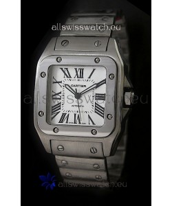 Cartier Santos Swiss Replica Watch in White Dial